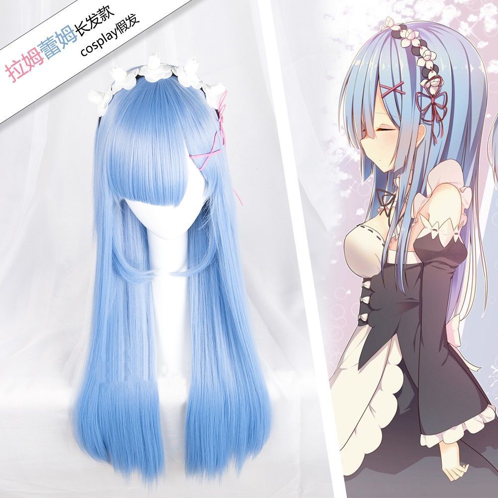 Re Zero Rem Wig - Парик для косплея Re Zero Ram