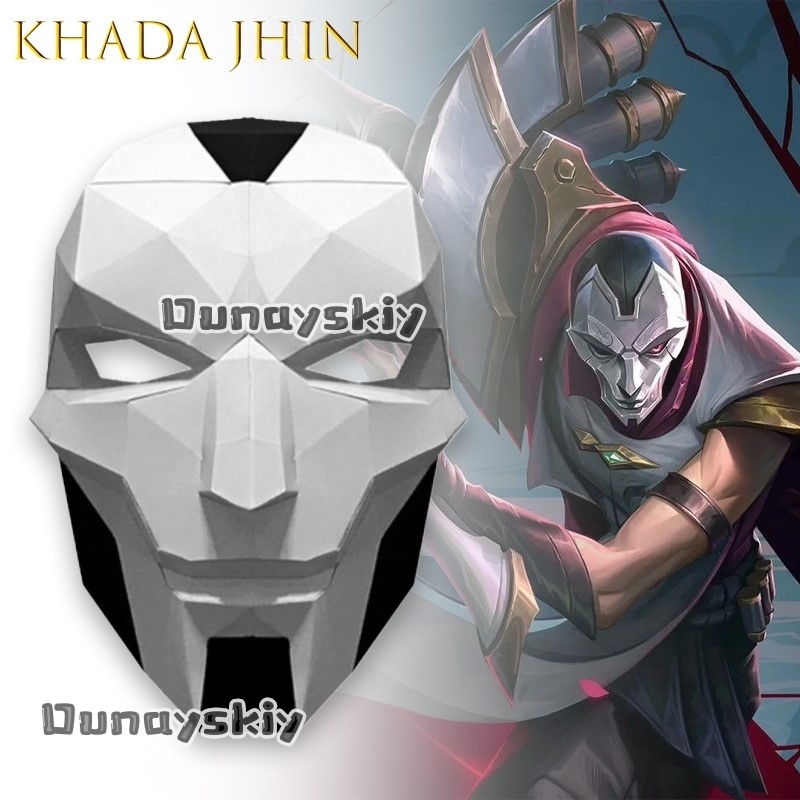 Anime Cosplay Diy - AKhada Jhin Oni Маска DIY Бумага