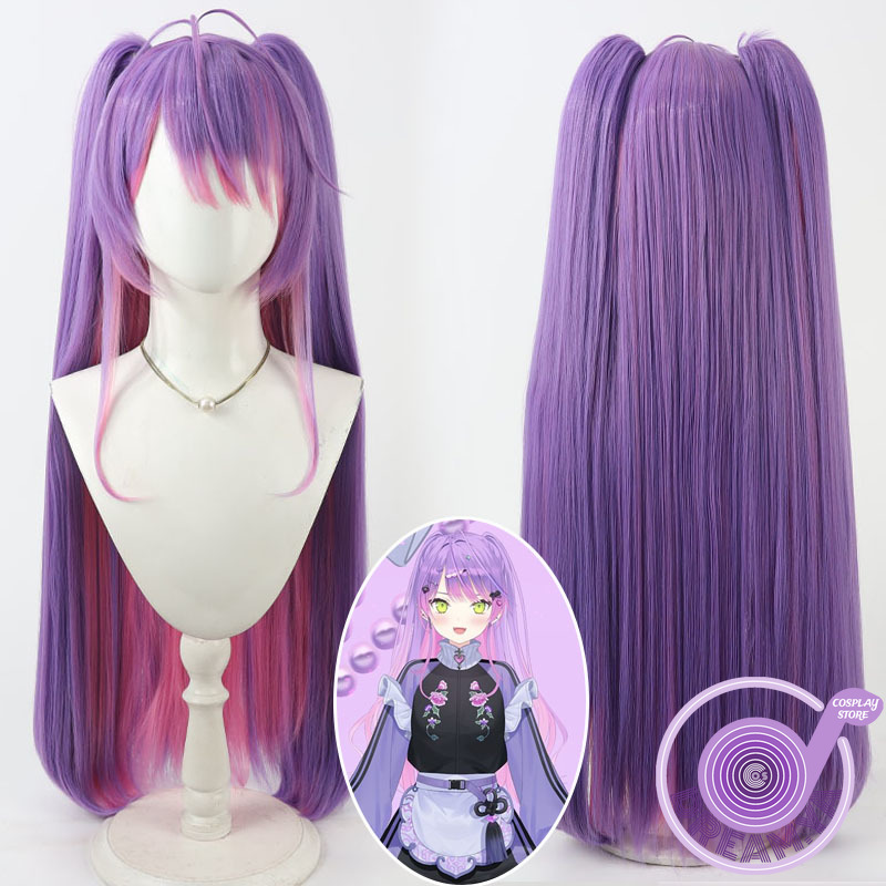 Anime Cosplay Long Hair - Tokoyami Towa Косплей Парик Vtuber Фиолетовый