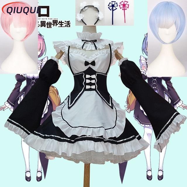 Re Zero Rem Wig - Парики для косплея в стиле аниме