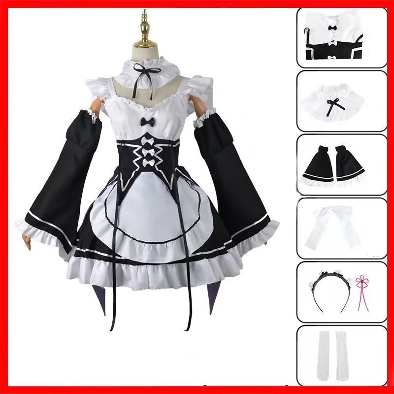 Костюм для косплея Рам и Рем и – обзор и цена Re Zero Rem Wig