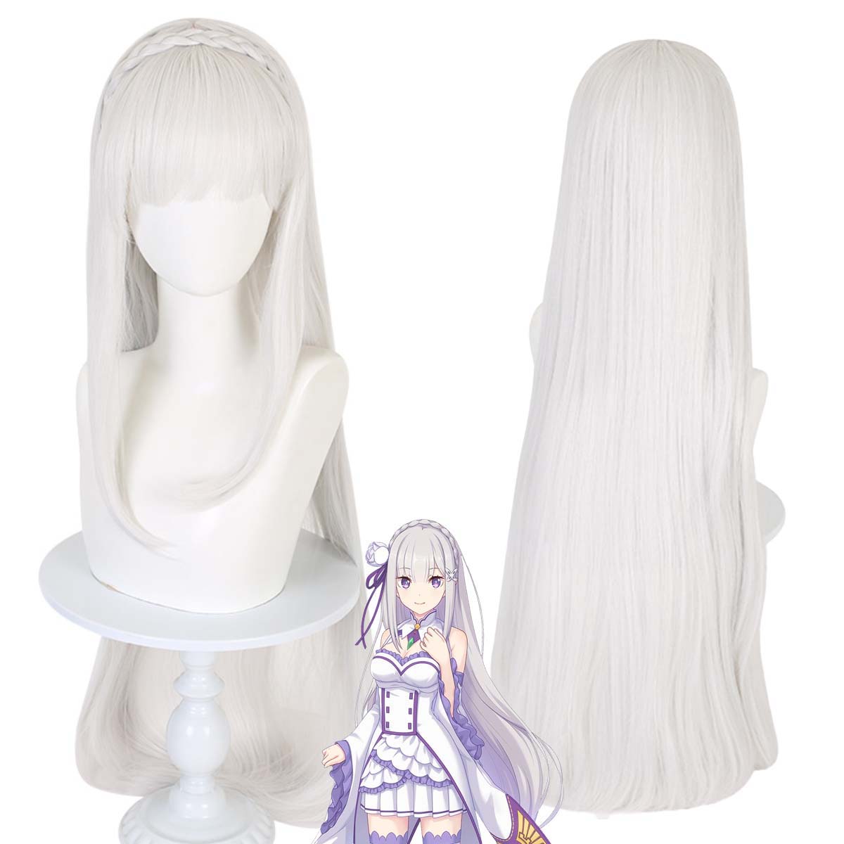 Костюмы или парик для косплея  – обзор и цена Re Zero Rem Wig